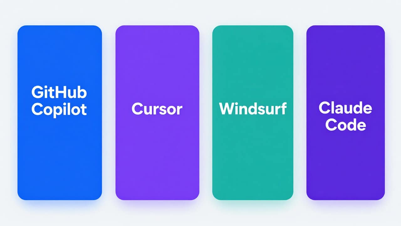 GitHub Copilot vs Cursor vs Windsurf vs Claude Code