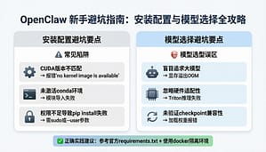 OpenClaw 新手避坑指南：安装配置与模型选择全攻略